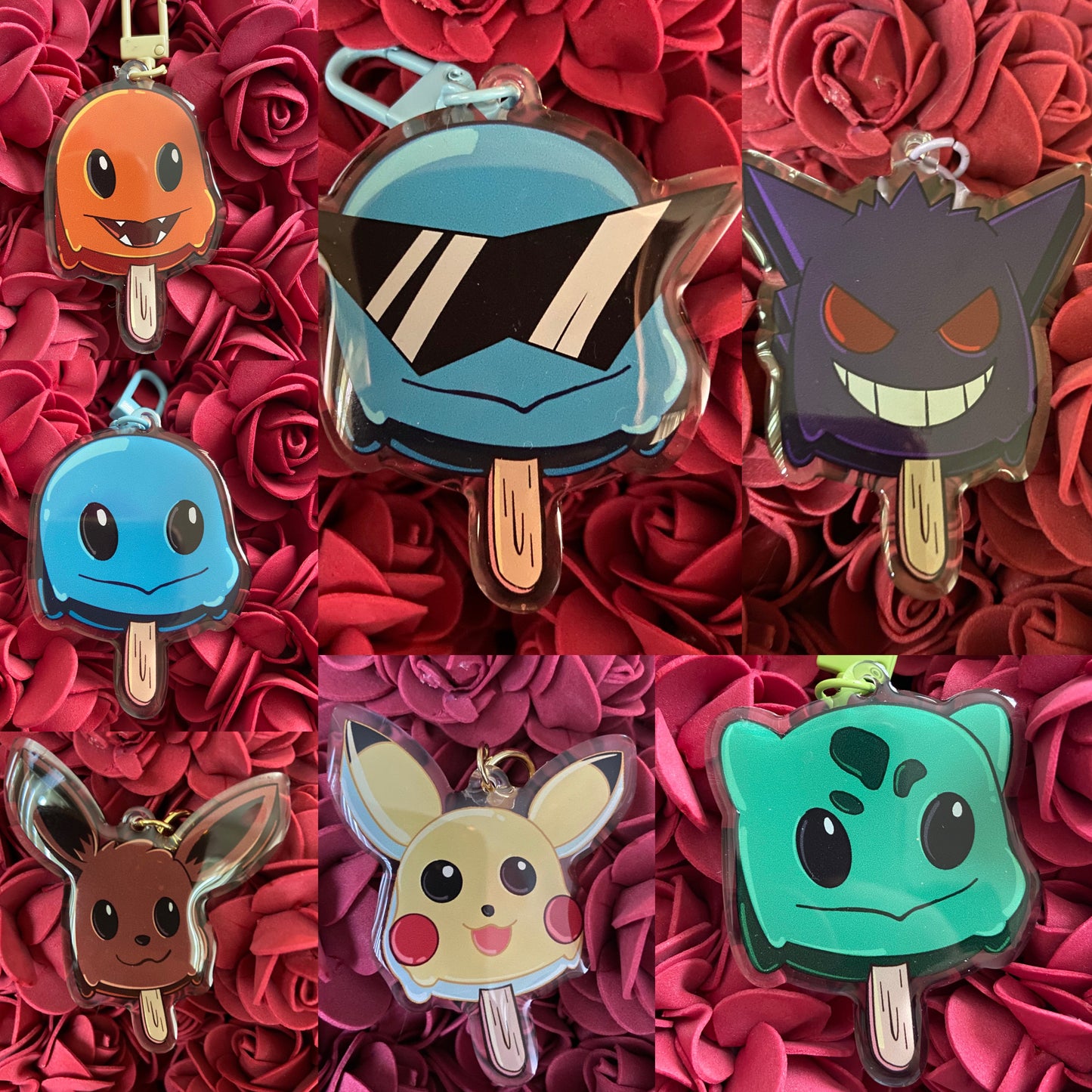 Pocket Monster-Popsicle Keychains