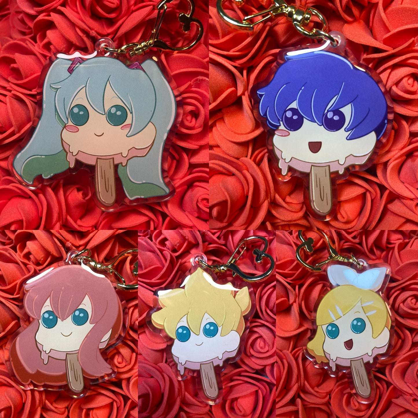 Vocaloid-Popsicle Keychains